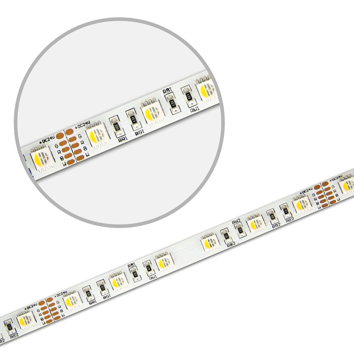 ISOLED 112734 LED SIL RGB+KW Flexband, 24V DC, 19W, IP20, 4in1 Chip, 5m Rolle, 60 LED/m - Image 2