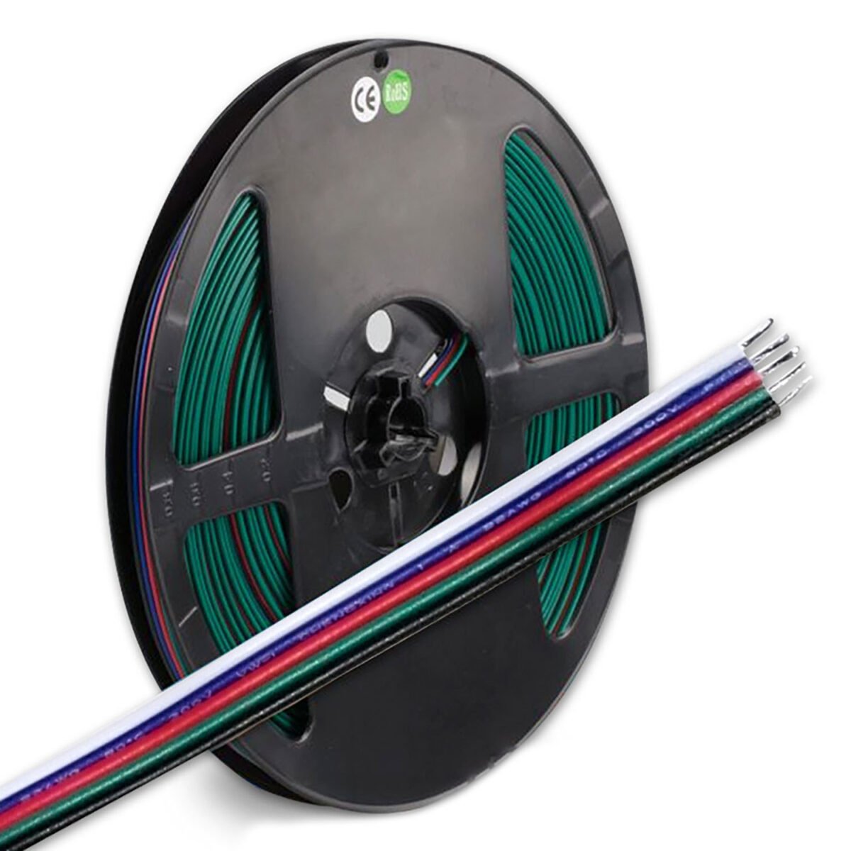 ISOLED 112940 Kabel RGB+W 10m Rolle 5-polig 0,50mm² H03VH-H AWG20 - Image 1
