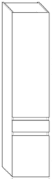 ALVA AQBMVIHS2LW ALVA Viva Hochschrank mit 2 Türen 1 Lade, links, 40x176x32cm, Weiß  Verpackungseinheit:1ST