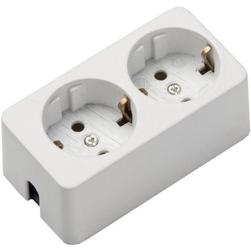 Kaiser Elektrotechnik 537/KWS Tischverteiler ohne Kabel 2-fach weiß Verpackungseinheit:1ST