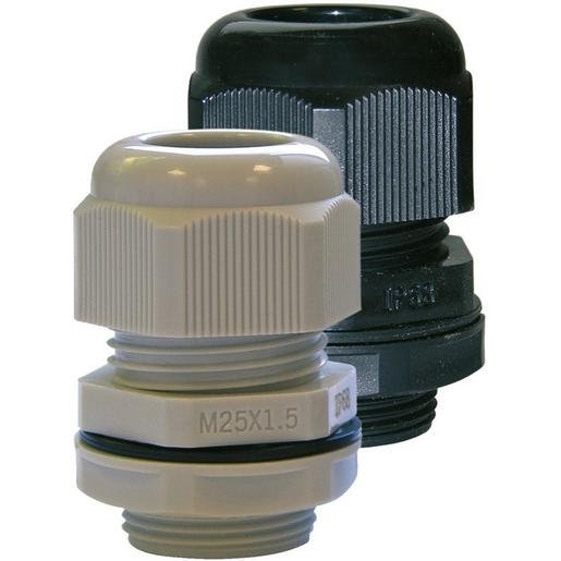Haupa 250090 Kabelverschraubung IP68 M25 schwarz Verpackungseinheit:10ST