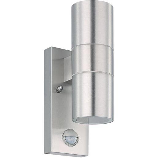 Eglo 32898 Wandleuchte LED mit Sensor RIGA 5 2xGU10 2x3W IP44 Edelstahl Verpackungseinheit:1ST