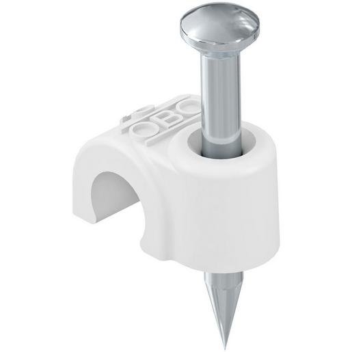 OBO 2225816 ISO-Nagel-Clip 10mm L35 PP reinweiß RAL 9010 Verpackungseinheit:100ST