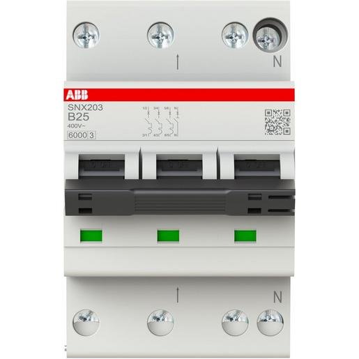 ABB 2CSS256301R0255 LS-Schutzschalter 3+N-polig 6kA B-Char 25A 3TE Verpackungseinheit:1ST