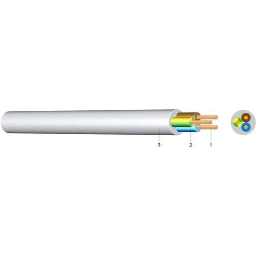 Kabel & Leitungen YMM-O     2X2,5  SW PVC Schlauchleitung mittel YMM-O 2x2,5 schwarz Verpackungseinheit:1M
