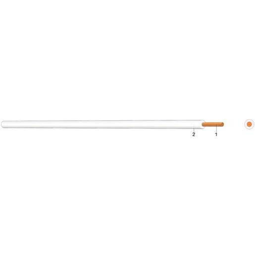 Kabel & Leitungen YSF  0,75 WS PVC Aderleitung Ysf 0,75 weiß 100m Bund Verpackungseinheit:100M