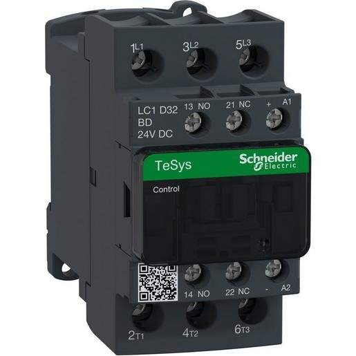 Schneider Electric LC1D32BD Leistungsschütz AC-schaltend 3P 15KW 1S+1Ö 24V DC Verpackungseinheit:1ST