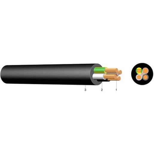 Kabel & Leitungen GMSUÖ-J   5X  4   SW Gummi Schlauchleitung mittel GMSUÖ-J 5X4 schwarz 100m Bund Verpackungseinheit:100M