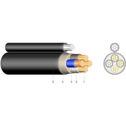 Kabel & Leitungen YMT-O 4X16   RM  SW PVC-Mantelleitung mit Trageorgan SETRA YMT-O 4x16 RM sw Verpackungseinheit:1M
