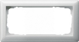 GIRA 100203 Rahmen 2fach ohne Mittelsteg Standard 55 reinweiß glänzend  Verpackungseinheit:1ST