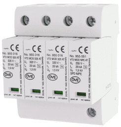 DEHN 955329 AC Überspannungsableiter 3-polig+N/PE Typ II + FM-Kontakt VT2 M TT 320 FM AT Verpackungseinheit:1ST