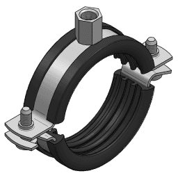 MEFA 051003163 Rohrschelle Trabant Inox 25x2.5, 159 - 163 mm M10/M12 TPE  Verpackungseinheit:1ST