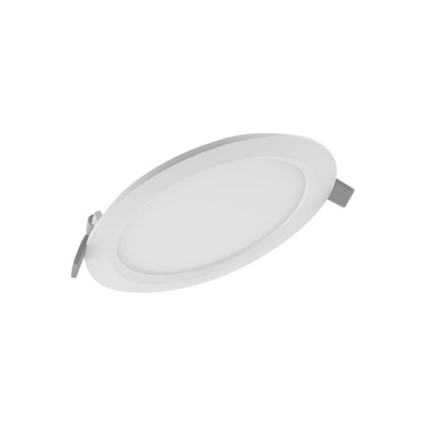 LEDVANCE 4058075078994 SLIM LED-Einbaudownlight, 6W, 1LED, 4000K, 430lm, weiß, Kunststoff, matt, EVG Standard, IP20, Ø105x30mm, Kunststoff opal/matt