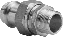 VIEGA 283 360 Viega Sanpress-Übergangsverschraubung mit SC-Contur Rotguss oder Siliziumbronze, Modell 2265 d: 18 R: ½ 2265 Verpackungseinheit:1ST