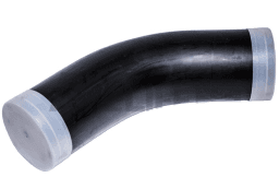 ALVA PEL1017BZ9045 PE100-gezogener Bogen langschenkelig 90mm 45 Gr.SDR17  Verpackungseinheit:1ST