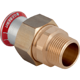 GEBERIT 25332 GE Mapress C-Stahl Uebergangsverschr. flachdichtend d18mm x R1/2 verzinkt  Verpackungseinheit:1ST