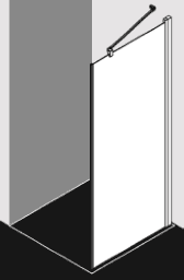 ALVA AQDUJUSWPT120R ALVA Juna Seitenwand rechts 118,5-121/200cm, Silber HGL, ESG Clean  Verpackungseinheit:1ST