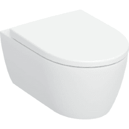 GEBERIT SANITAER 503045001 Geberit iCon Set Wand-WC Tiefspüler, geschlossenes Keramikdesign, TurboFlush, mit WC-Sitz: T=53cm, Absenkautomatik=ja, QuickRelease-Scharniere=abschließbar, Befestigung=von oben, weiß  Verpackungseinheit:1ST