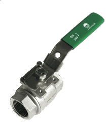 ALVA ARTEKH2M3I20 ALVA Edelstahlkugelh. M3 2tlg IG 3/4" PN63 voll.DG 1.4408 ISO-Top sperrb.Hebel  Verpackungseinheit:1ST