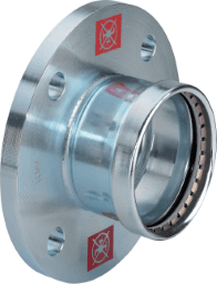 VIEGA 629 922 Viega Prestabo XL-Flanschübergang mit SC-Contur Stahl unlegiert, verzinkt, Modell 1159.1XL DN: 100 d: 108,0 Anzahl Bohrungen: 4 Lochkreis-Ø: 170 1159.1XL Verpackungseinheit:1ST