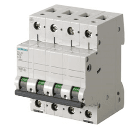 SIEMENS 5SL66327 Leitungsschutzschalter 400V 6kA, 3+N-pol ig, C, 32A 5SL6632-7 Verpackungseinheit:1ST