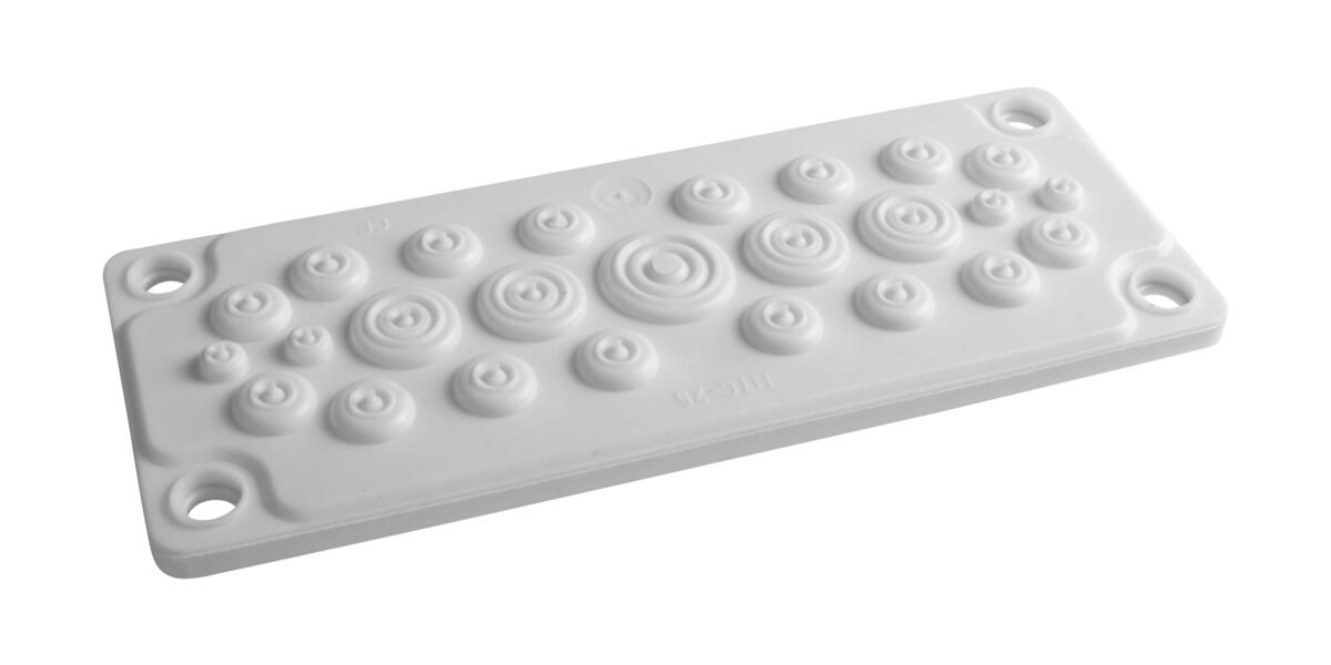 WSTBT2125G Kunststoff-Flansch zu WSAVBF, 25 Durchführungen, IP65<br><u>Verkaufseinheit: 1Stk</u> - Image 1