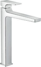 HANSGROHE 32512000 hansgrohe Metropol Einhebel-Waschtischmischer 260 mit Hebelgriff für Aufsatzwaschtische mit Push-Open Ablaufgarnitur, Chrom 32512XXX Verpackungseinheit:1ST